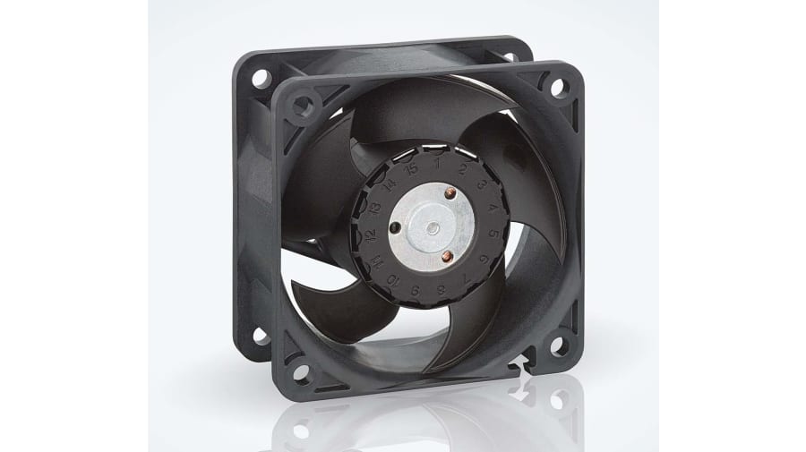 ebm-papst 620 Series Axial Fan, 12 V dc, DC Operation, 40m³/h, 2.1W, 1.05A Max, IP20, 60 x 60 x 25mm – Model: 622N