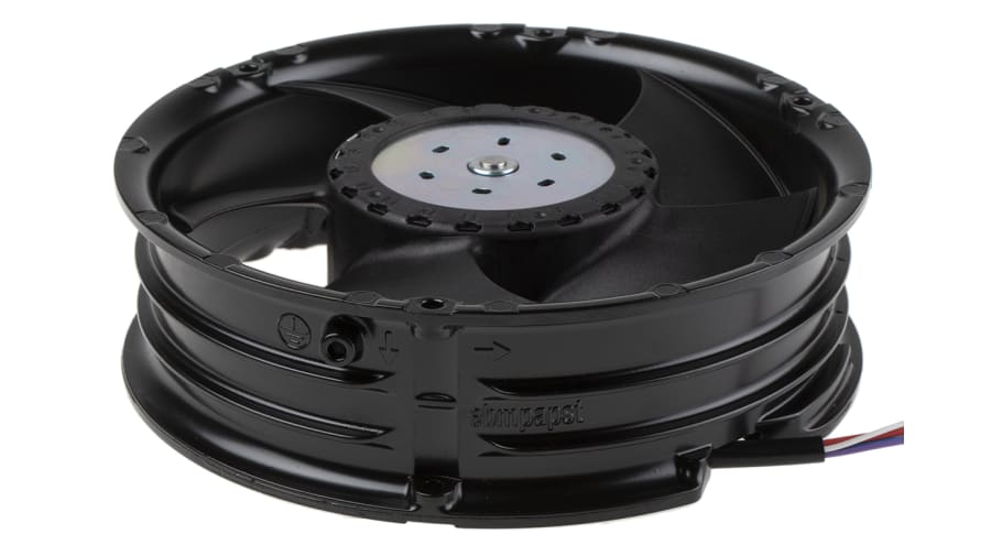 ebm-papst 6300 TD - S-Force Series Axial Fan, 12 V dc, DC Operation, 600m³/h, 40W, 172 x 51mm – Model: 6312/2TDHP