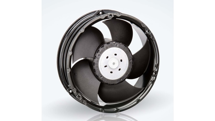 ebm-papst 6300 TD - S-Force Series Axial Fan, 24 V dc, DC Operation, 600m³/h, 41W, IP20, 172 x 51mm – Model: 6314/2TDHP