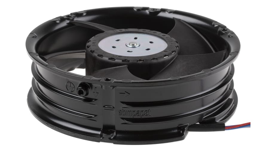 ebm-papst 6300 TD - S-Force Series Axial Fan, 24 V dc, DC Operation, 600m³/h, 41W, IP20, 172 x 51mm – Model: 6314/2TDHP