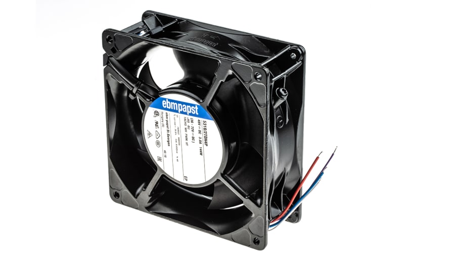 ebm-papst 5300 TD - S-Force Series Axial Fan, 48 V dc, DC Operation, 670m³/h, 149W, 140 x 140 x 51mm – Model: 5318/2TDH4P