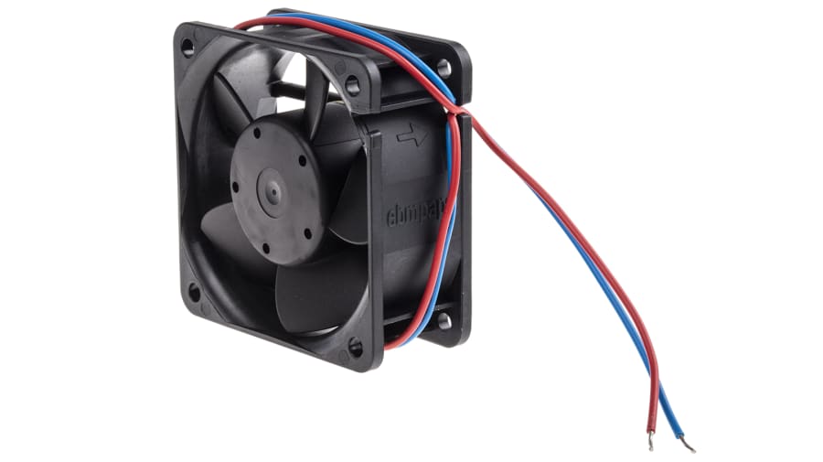 ebm-papst 600 N Series Axial Fan, 12 V dc, DC Operation, 21m³/h, 400mW, 33mA Max, 60 x 60 x 25mm – Model: 612NLE