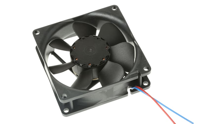 ebm-papst 8400 N Series Axial Fan, 24 V dc, DC Operation, 33m³/h, 700mW, 30mA Max, 80 x 80 x 25mm – Model: 8414NL