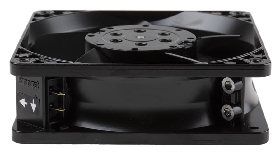 ebm-papst 4000 N Series Axial Fan, 115 V ac, AC Operation, 85m³/h, 10W, 87mA Max, 119 x 119 x 38mm – Model: 4840N