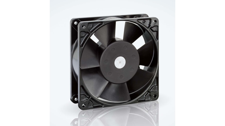ebm-papst 5900 Series Axial Fan, 230 V ac, AC Operation, 180m³/h, 18W, IP20, 127 x 127 x 38mm