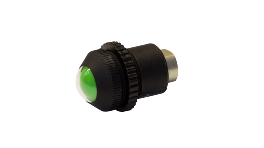 IMI Norgren Black, Green Panel Mounting Visual Indicator, 8.6bar, G 1/8 inlet port, 30mm mount hole