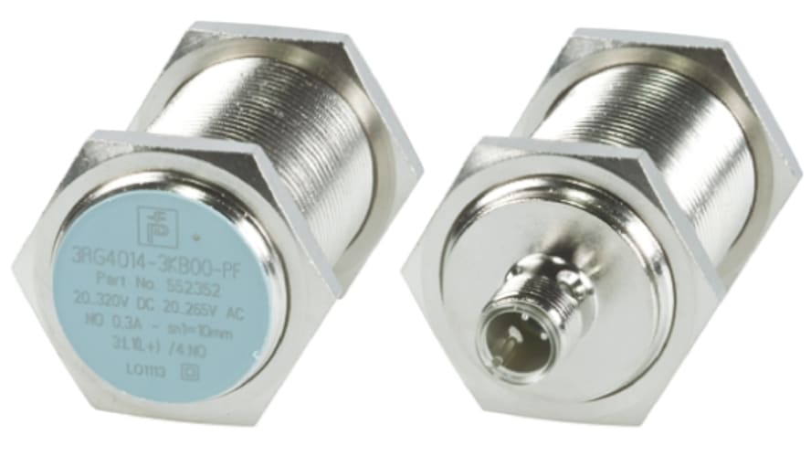 3RG4014-3KB00-PF, Pepperl + Fuchs Inductive Barrel-Style Proximity Sensor, M30 x 1.5, 10 mm Detection, 20 → 265 V ac, 20 → – Model: 3RG4014-