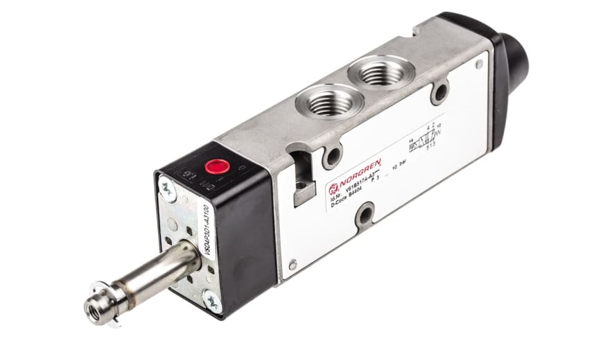 Norgren 5/2 Pneumatic Solenoid Valve - Solenoid/Spring G 1/4 V60 Series – Model: V61B517A-A3000