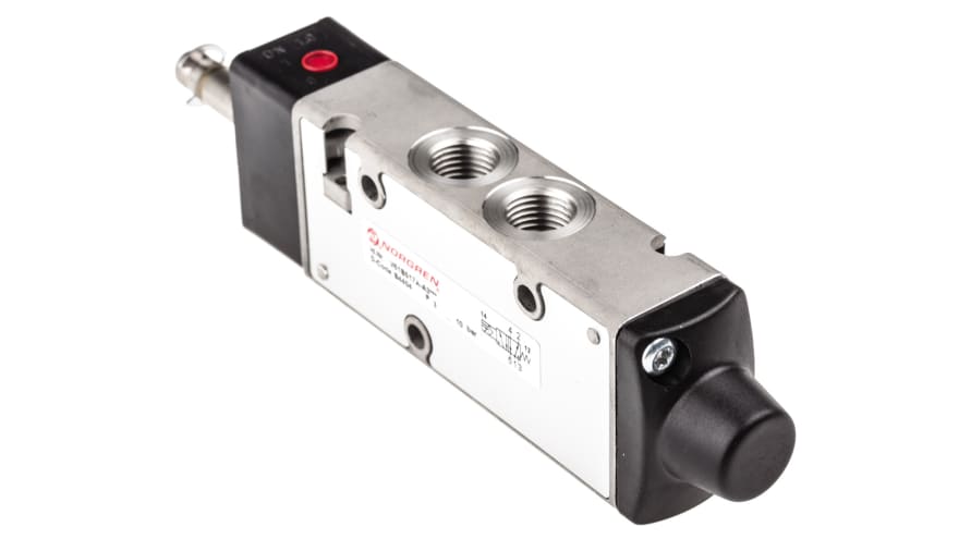 Norgren 5/2 Pneumatic Solenoid Valve - Solenoid/Spring G 1/4 V60 Series – Model: V61B517A-A3000