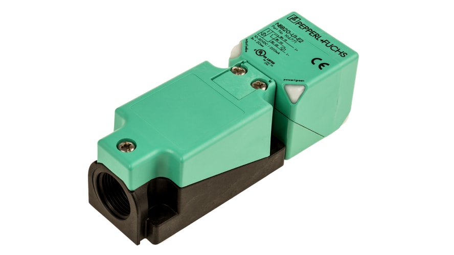 NBB20-U1-E2, Pepperl + Fuchs Inductive Block-Style Proximity Sensor, 20 mm Detection, PNP Output, 10 → 30 V dc, IP69K – Model: NBB20-U1-E2