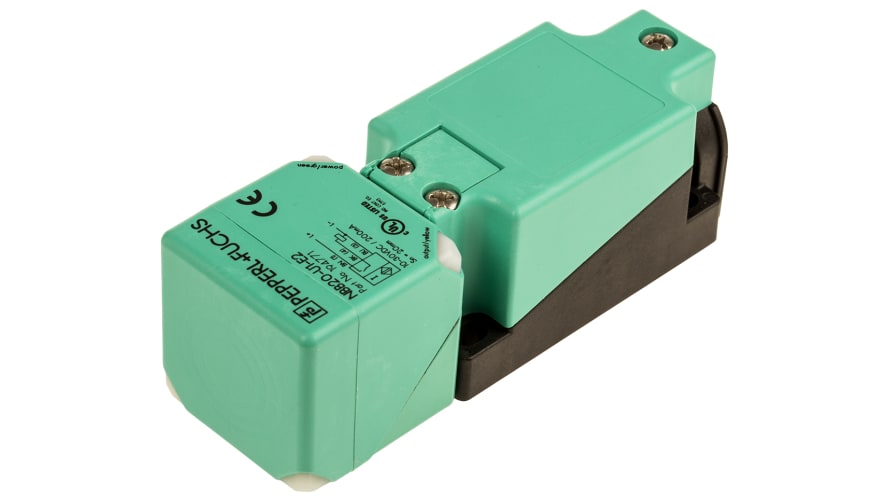 NBB20-U1-E2, Pepperl + Fuchs Inductive Block-Style Proximity Sensor, 20 mm Detection, PNP Output, 10 → 30 V dc, IP69K – Model: NBB20-U1-E2