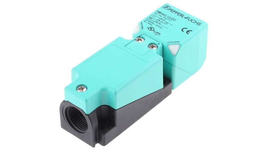 NBN40-U1-E0, Pepperl + Fuchs Inductive Block-Style Proximity Sensor, 40 mm Detection, NPN Output, 10 → 30 V dc, IP69K – Model: NBN40-U1-E0