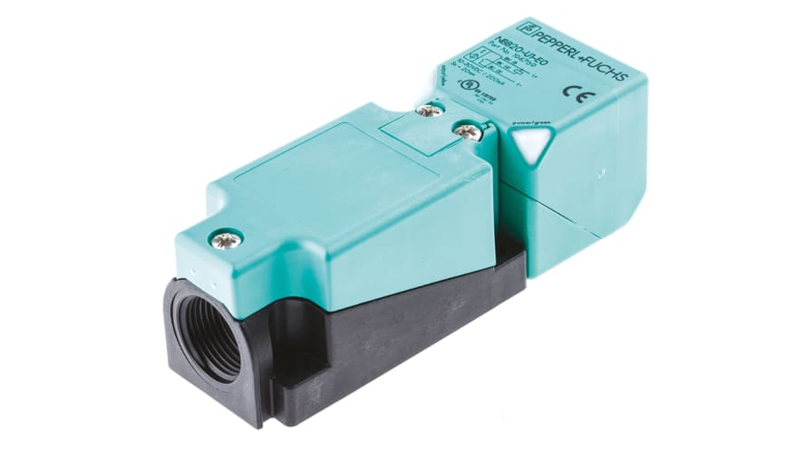 NBB20-U1-E0, Pepperl + Fuchs Inductive Block-Style Proximity Sensor, 20 mm Detection, NPN Output, 10 → 30 V dc, IP69K – Model: NBB20-U1-E0