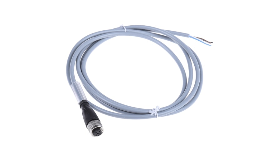 V1-G-2M-PVC, Pepperl + Fuchs Straight Female 4 way M12 to Unterminated Sensor Actuator Cable, 2m – Model: V1-G-2M-PVC