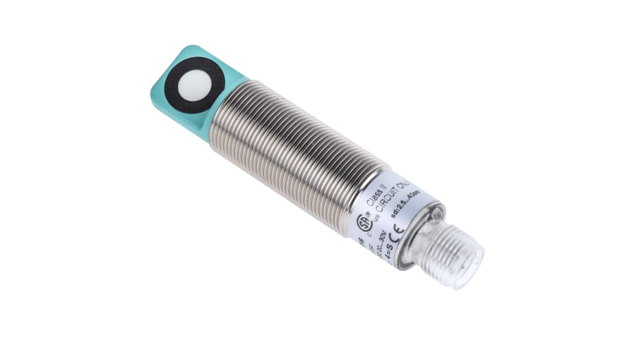 6GR6221-3AB00-PF, Pepperl + Fuchs Ultrasonic Barrel-Style Proximity Sensor, M18 x 1, 25 → 400 mm Detection, PNP Output, 20 – Model: 6GR6221-