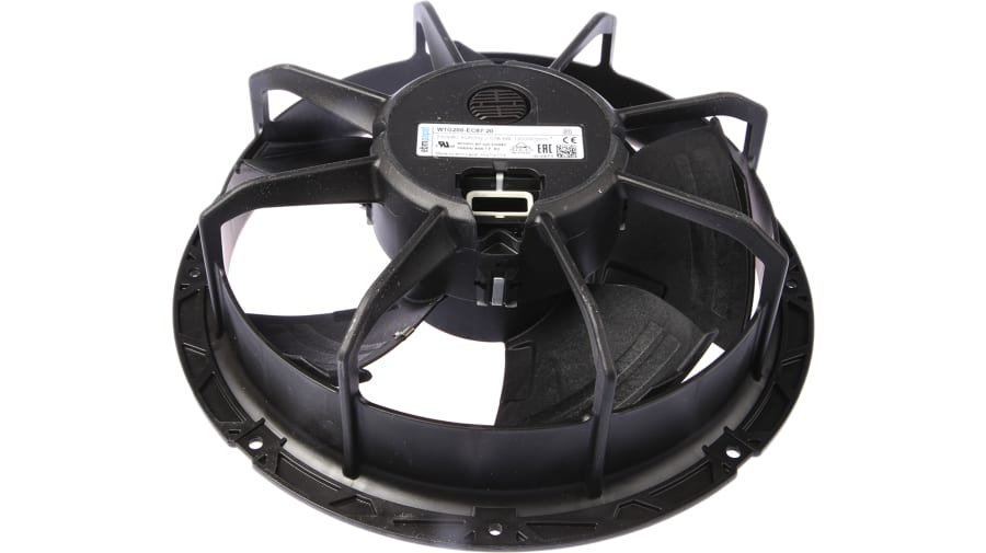ebm-papst W1G200 Series Axial Fan, 230 V ac, AC Operation, 500m³/h, 11W, 90mA Max, 200 x 78.5mm – Model: W1G200-EC87-20