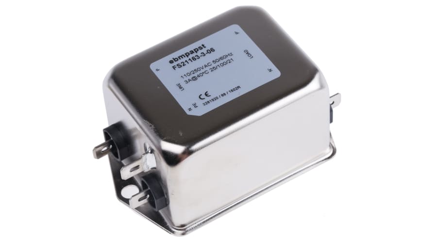 ebm-papst, 920-CON0085 3A 230 V ac, Flange Mount Harmonic Filter, Tab – Model: 920-CON0085-30