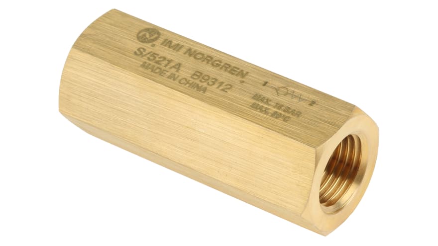Norgren S/520 Non Return Valve G 1/4 Female Inlet, G 1/4 Female Outlet, 0.3 to 16bar – Model: S/521