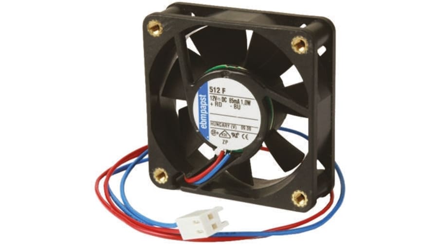 ebm-papst 8400 N Series Axial Fan, 24 V dc, DC Operation, 69m³/h, 2W, 80 x 80 x 25mm – Model: 8414NG-RS0