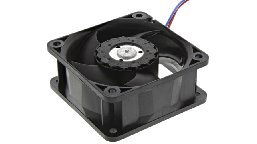 ebm-papst 620 Series Axial Fan, 24 V dc, DC Operation, 56m³/h, 3.6W, 60 x 60 x 25mm – Model: 624HHR