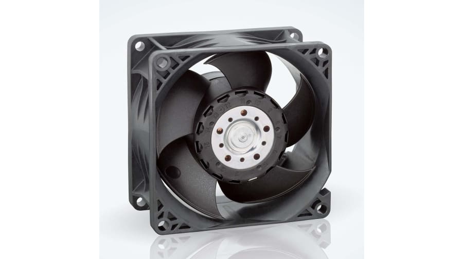 ebm-papst 8200 J Series Axial Fan, 24 V dc, DC Operation, 222.7m³/h, 37W, IP20, 80 x 80 x 38mm – Model: 8214J/2H4P