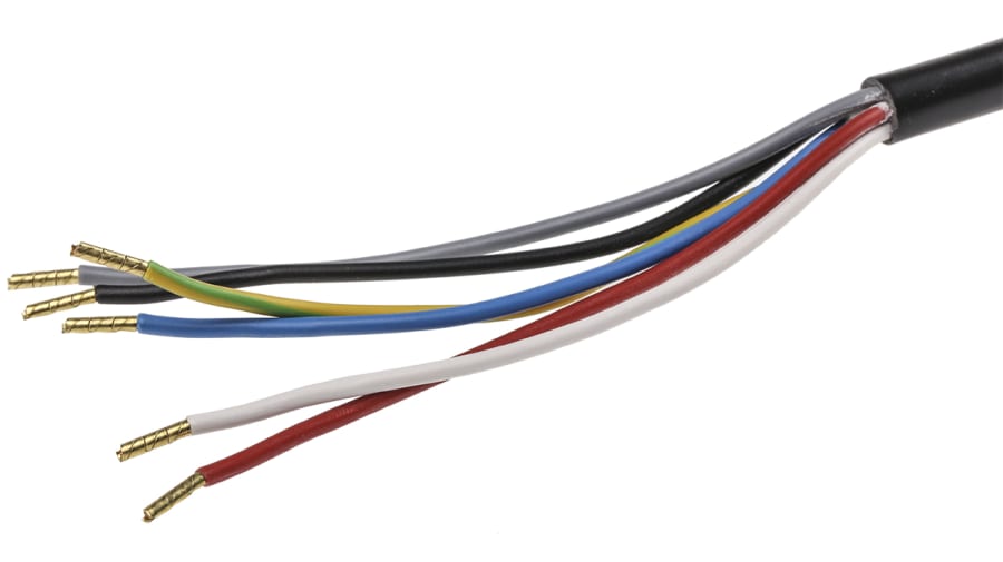 Fan Lead Power, 1000mm, for use with ebm-papst D2E146-HR Centrifugal Fans, ebm-papst D2E146-HS Centrifugal Fans, – Model: 21959-4-1040