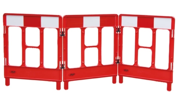 JSP Red PP Folding Barrier – Model: KBB023-000-600