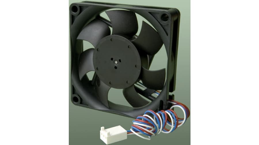 ebm-papst 600 J Series Axial Fan, 12 V dc, DC Operation, 70m³/h, 7.7W, 60 x 60 x 32mm – Model: 612J/2H-RS0