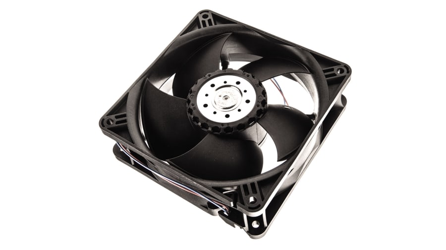 ebm-papst 4400 Series Axial Fan, 48 V dc, DC Operation, 168m³/h, 3.2W, 119 x 119 x 38mm – Model: 4418ML