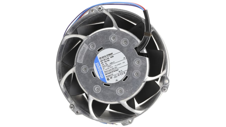 ebm-papst DV 6300 TD - S-Force Series Axial Fan, 48 V dc, DC Operation, 1050m³/h, 300W, 172 x 51mm – Model: DV6318/2TDH4P