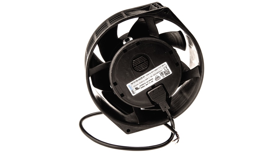 ebm-papst W1G130 Series Axial Fan, 230 V ac, AC Operation, 370m³/h, 25W, IP54, 150 x 57mm – Model: W1G130-AA25-01