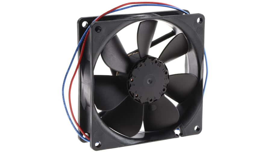 ebm-papst 3400 N Series Axial Fan, 12 V dc, DC Operation, 61m³/h, 800mW, 92 x 92 x 25mm – Model: 3412NLE