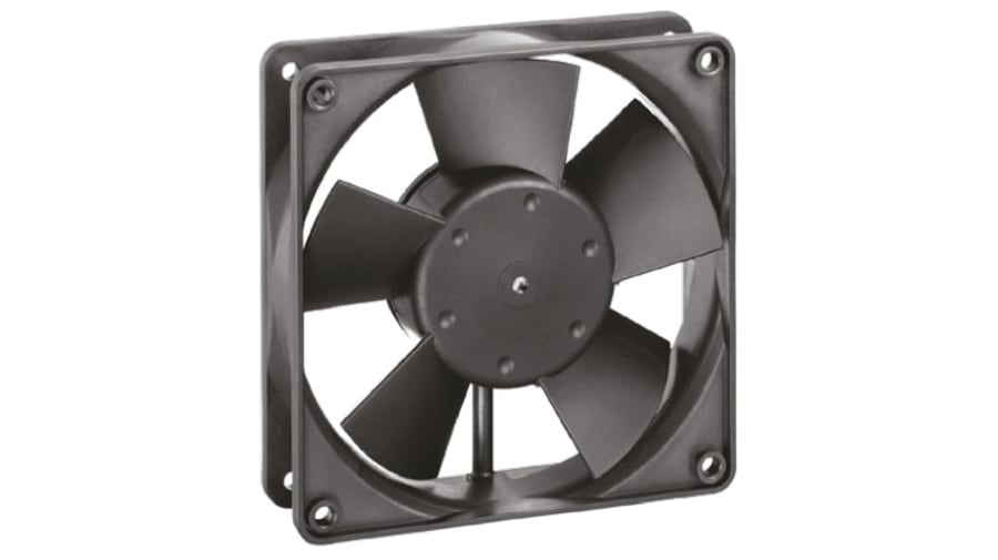 ebm-papst 4300 Series Axial Fan, 12 V dc, DC Operation, 170m³/h, 5W, IP68, 119 x 119 x 32mm – Model: 4312/2U