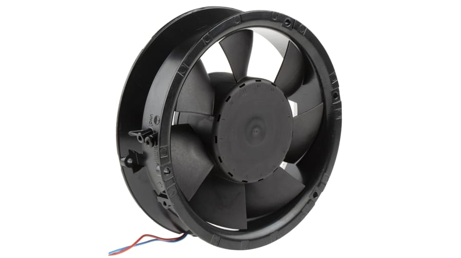 ebm-papst 6200 N Series Axial Fan, 24 V dc, DC Operation, 410m³/h, 18W, IP68, 172 x 51mm – Model: 6224NU