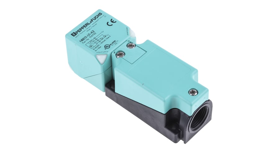 NBB15-U1-A2, Pepperl + Fuchs Inductive Block-Style Proximity Sensor, 15 mm Detection, PNP Output, 10 → 30 V dc, IP68, IP69K – Model: NBB15-U