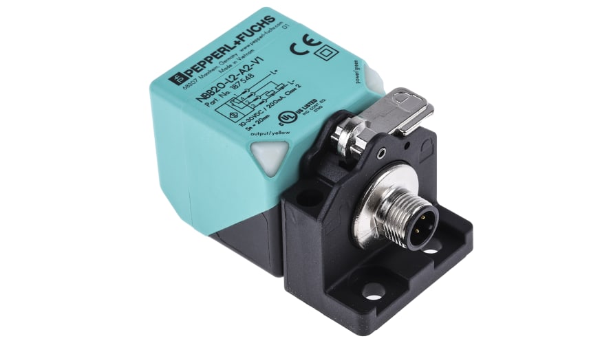 NBB20-L2-A2-V1, Pepperl + Fuchs Inductive Block-Style Proximity Sensor, 20 mm Detection, PNP Output, 10 → 30 V dc, IP69K – Model: NBB20-L2-A