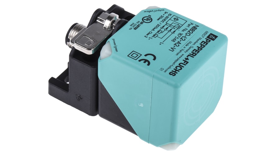 NBB20-L2-A2-V1, Pepperl + Fuchs Inductive Block-Style Proximity Sensor, 20 mm Detection, PNP Output, 10 → 30 V dc, IP69K – Model: NBB20-L2-A