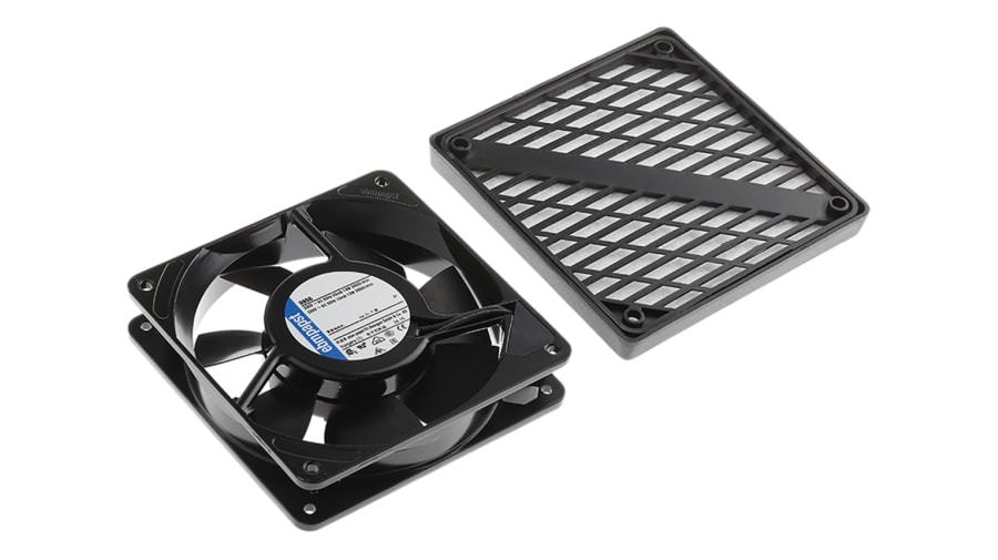 ebm-papst 9900 Series Axial Fan Kit, 230 V ac, AC Operation, 117m³/h, 14W, 119 x 119 x 25mm – Model: 9956-KR1