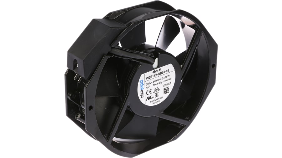 ebm-papst W2E142 Series Axial Fan Kit, 230 V ac, AC Operation, 330m³/h, 27W, 172 x 150 x 38mm – Model: W2E142-BB01-01-KR0