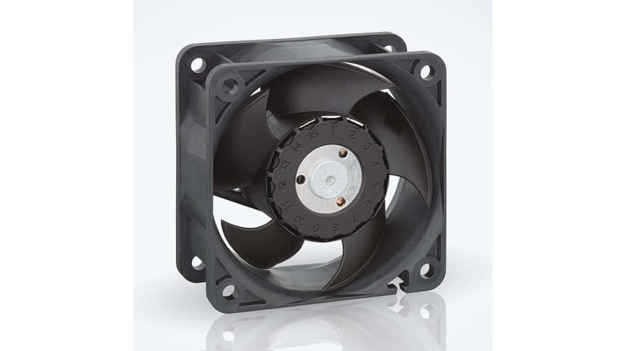 ebm-papst 620 Series Axial Fan, 12 V dc, DC Operation, 67m³/h, 5.5W, IP20, 60 x 60 x 25mm – Model: 622/2H3P