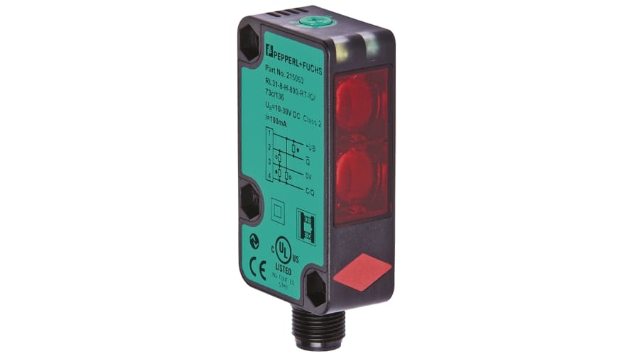 RL31-54/25/73c/136, Pepperl + Fuchs Retroreflective Photoelectric Sensor, Block Sensor, 9 m Detection Range – Model: RL31-54/25/73c/136