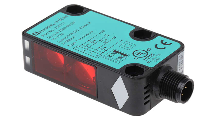 RL31-8-2500-IR/59/73c/136, Pepperl + Fuchs Diffuse Photoelectric Sensor, Block Sensor, 2.5 m Detection Range – Model: RL31-8-2500-IR/59/73c/