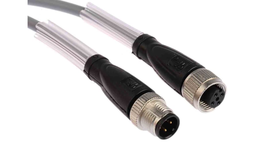 V1-G-2M-PUR-V1-G, Pepperl + Fuchs Straight Female 4 way M12 to Male M12 Sensor Actuator Cable, 2m – Model: V1-G-2M-PUR-V1-G