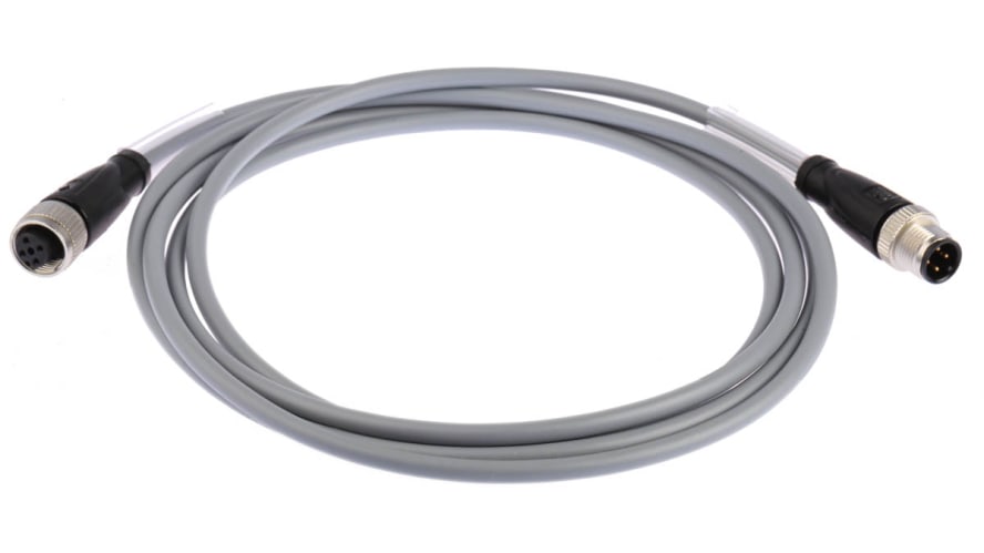 V1-G-2M-PUR-V1-G, Pepperl + Fuchs Straight Female 4 way M12 to Male M12 Sensor Actuator Cable, 2m – Model: V1-G-2M-PUR-V1-G