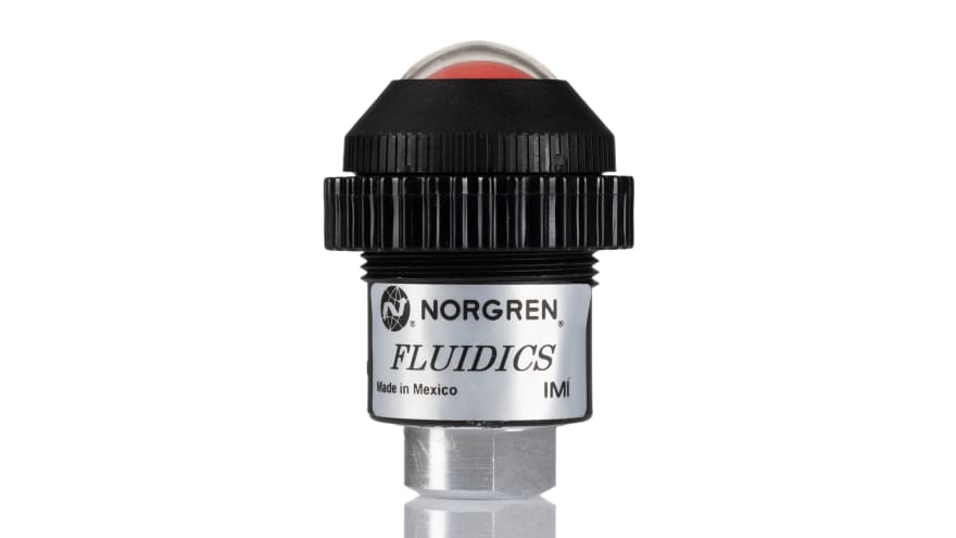 IMI Norgren Green, Red Panel Mounting Visual Indicator, 8.6bar, G 1/8 inlet port, 30mm mount hole – Model: 5VS-412-800
