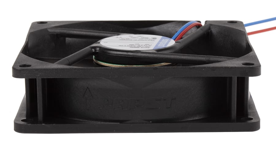 ebm-papst 3400 N Series Axial Fan, 12 V dc, DC Operation, 102m³/h, 3.2W, 92 x 92 x 25mm – Model: 3412NGHH