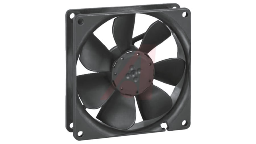 ebm-papst 3400 N Series Axial Fan, 48 V dc, DC Operation, 84m³/h, 2.4W, 92 x 92 x 25mm – Model: 3418N/2HHR
