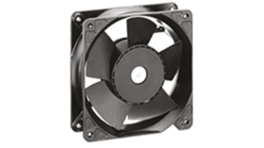 ebm-papst 4100 NH5 - S-Force Series Axial Fan, 24 V dc, DC Operation, 390m³/h, 45W, 119 x 119 x 38mm – Model: 4114NH5