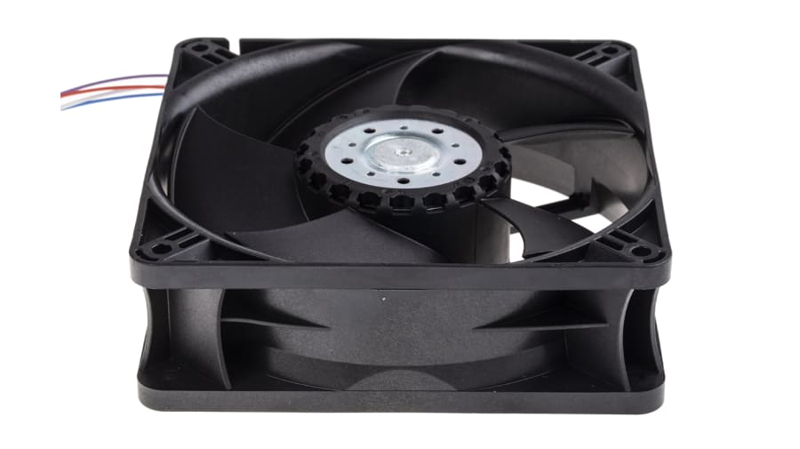 ebm-papst 4400 Series Axial Fan, 24 V dc, DC Operation, 285m³/h, 12W, 119 x 119 x 38mm – Model: 4414/2HHP