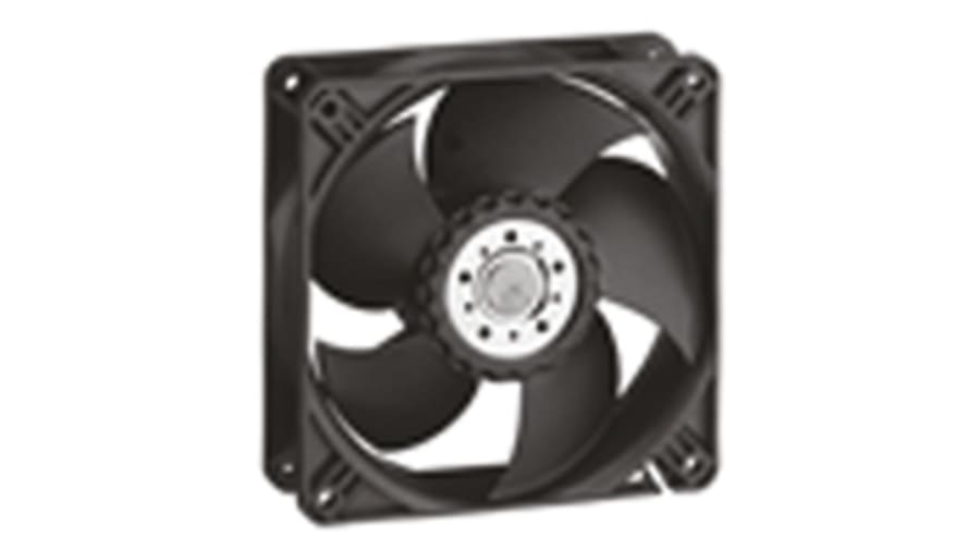ebm-papst 4400 Series Axial Fan, 48 V dc, DC Operation, 240m³/h, 8.6W, 119 x 119 x 38mm – Model: 4418H